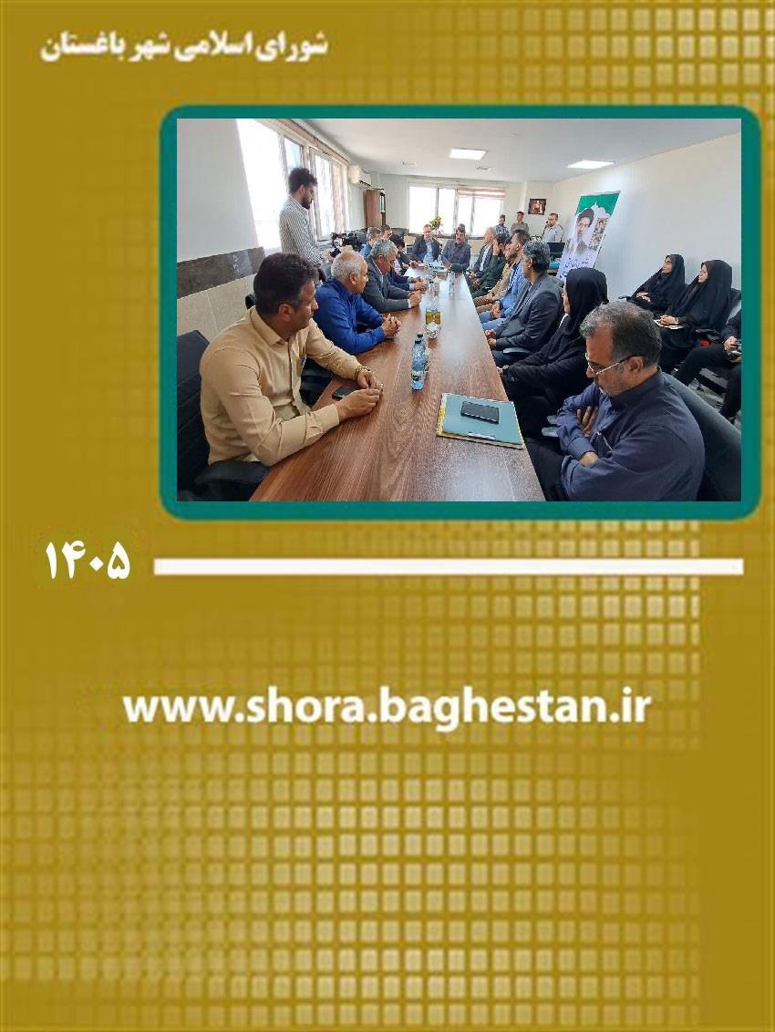دیدار مدیران شهری باغستان با اعضای شورای اسلامی شهر به مناسبت روز ملی شوراها