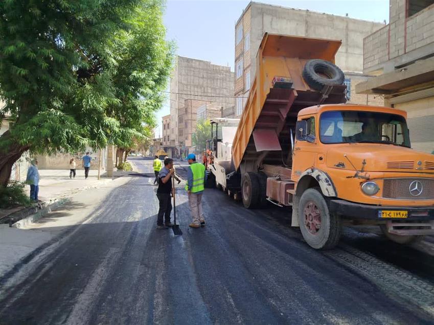 تحقق نهضت آسفالت در خیابان اكبرآباد محله نصیرآباد